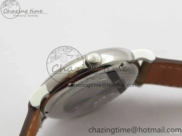MIROTIME 0127 Durable Portofino 37mm SS V7F 1:1 Best Edition White Dial on Light Brown Leather Strap A 7092